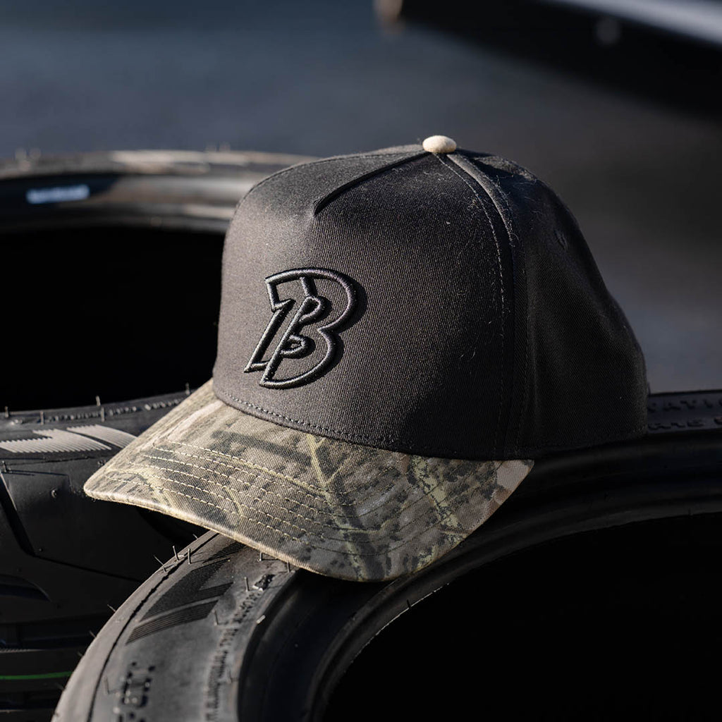 Black on Black Camo 13 Baseball Cap