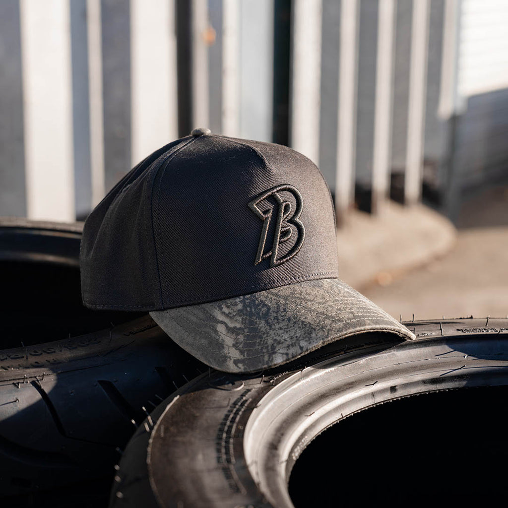 Black on Black Camo 13 Baseball Cap