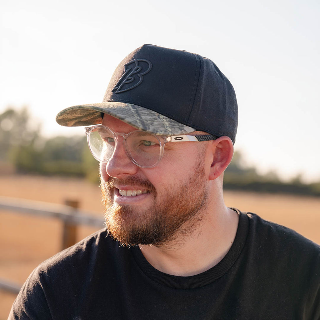 Black on Black Camo 13 Baseball Cap